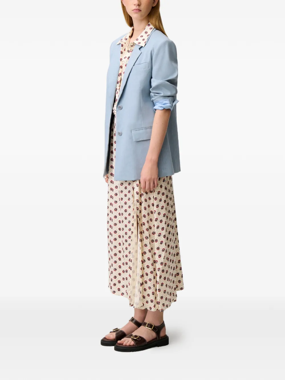  Claudie Pierlot Button Blazer - Blue 