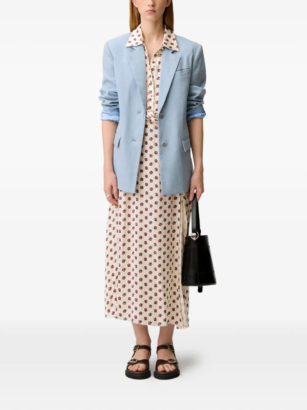 Claudie Pierlot Button Blazer - Blue 