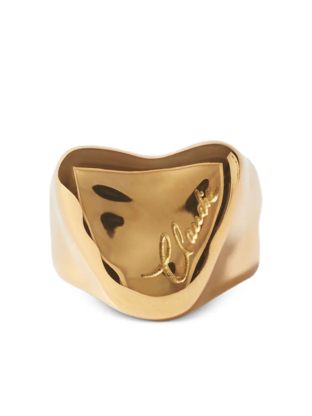 Claudie Pierlot Siegelring mit Herzmotiv - Gold