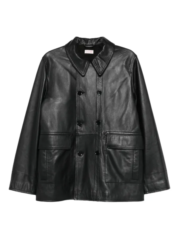 FURSAC レザーダブルシャツジャケット | ブラック | FARFETCH JP