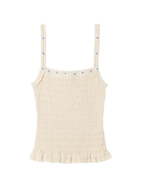 Claudie Pierlot floral-applique textured tank top