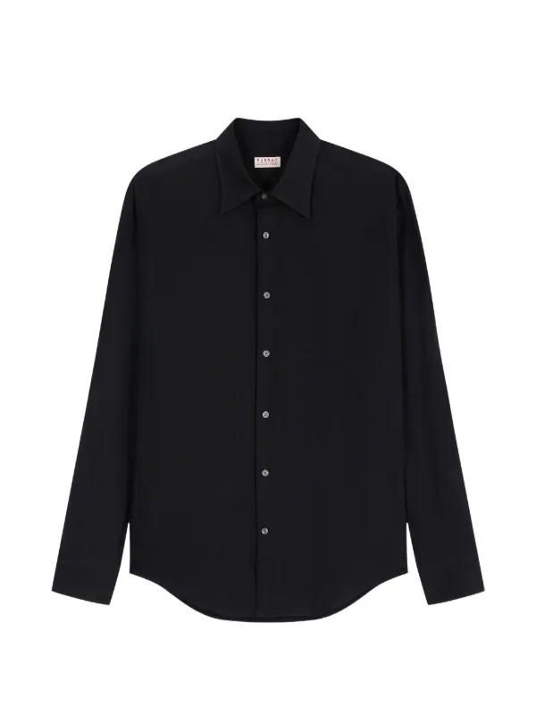 FURSAC Long-sleeve Button-down Shirt in Black