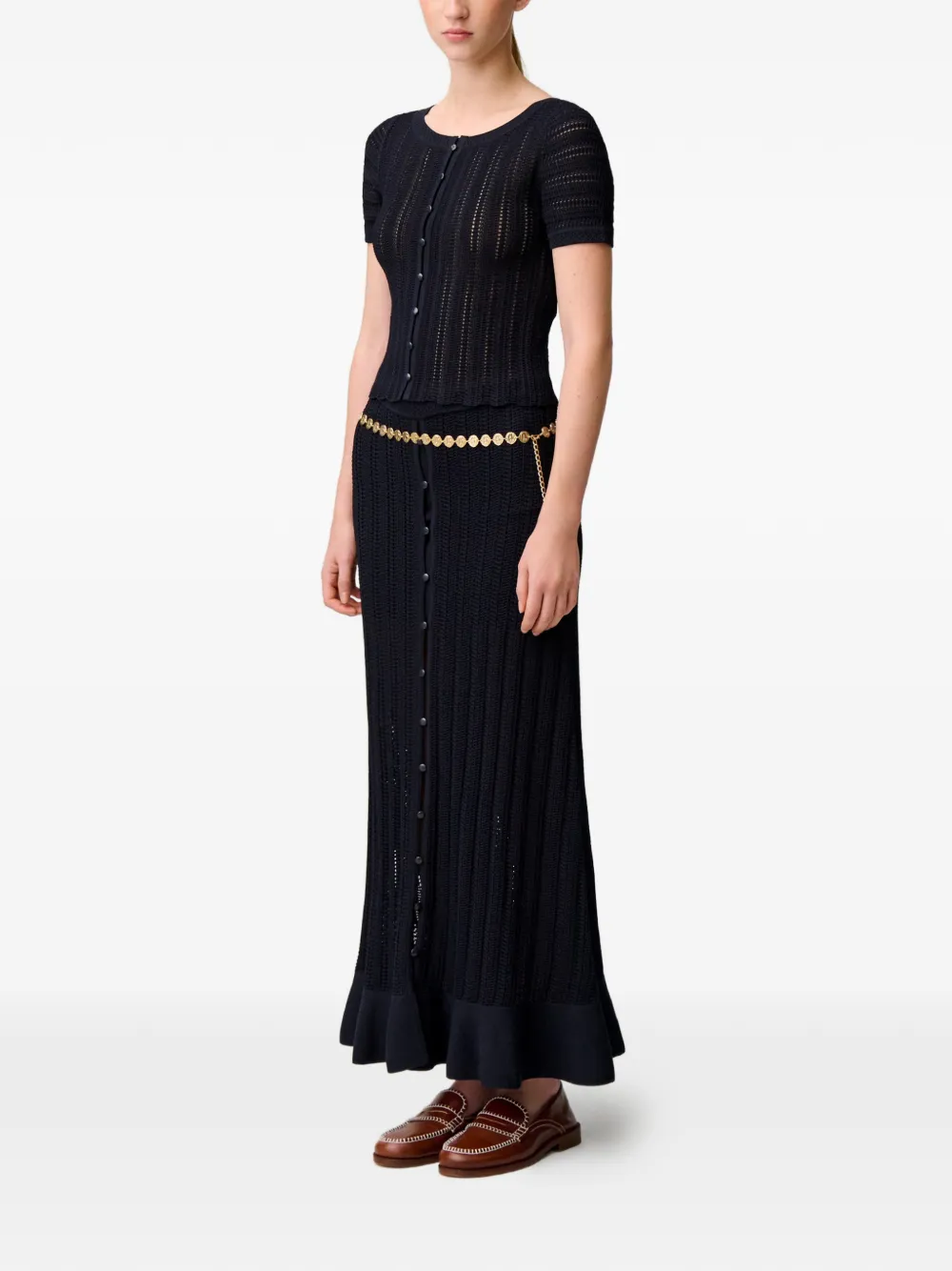 Claudie Pierlot Gehaakte top Blauw