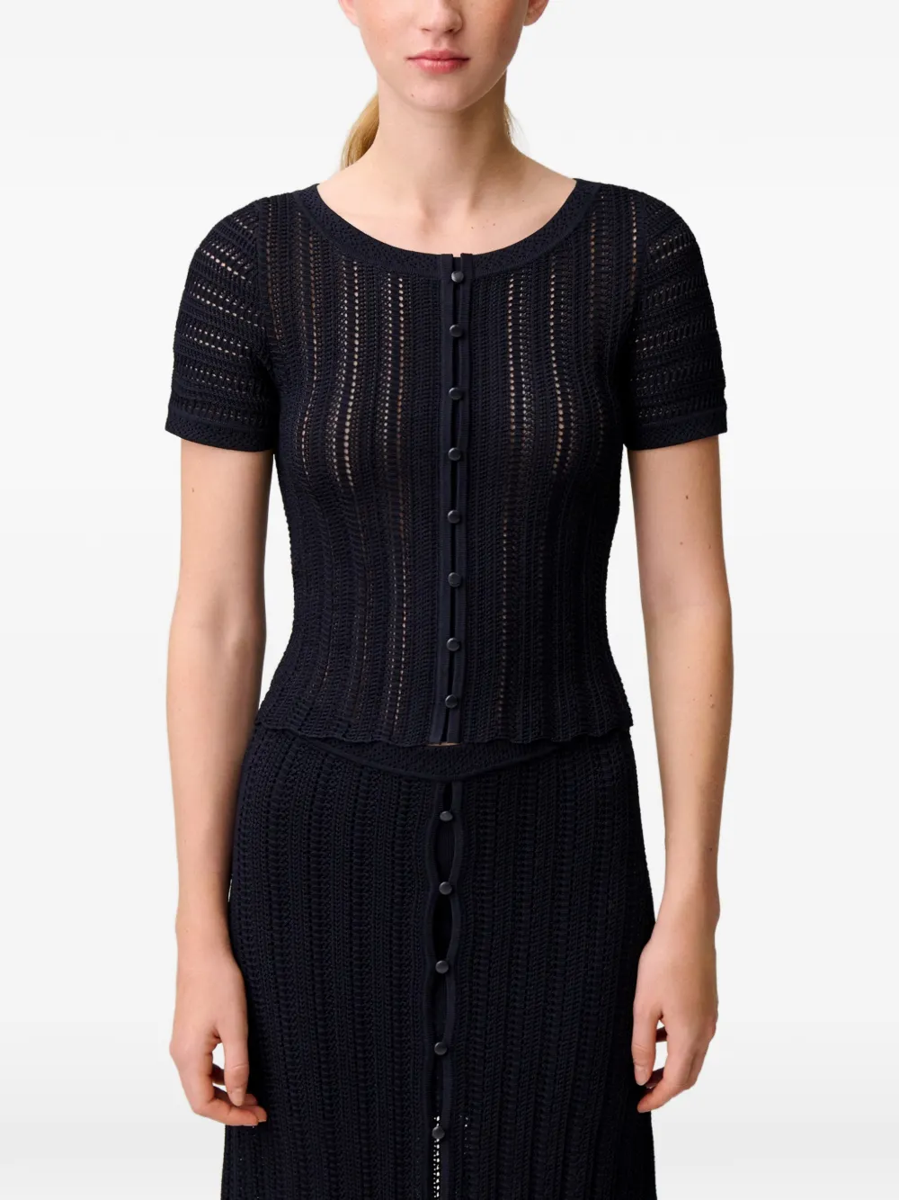 Claudie Pierlot Gehaakte top Blauw