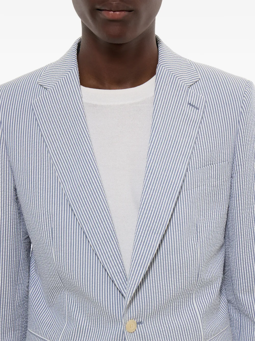 FURSAC Gestreepte blazer Wit