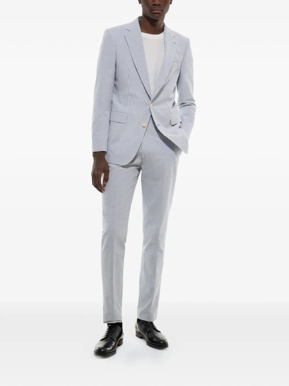 FURSAC 스트라이프 싱글 브레스티드 블레이저 | 블레이저 | Image 2
