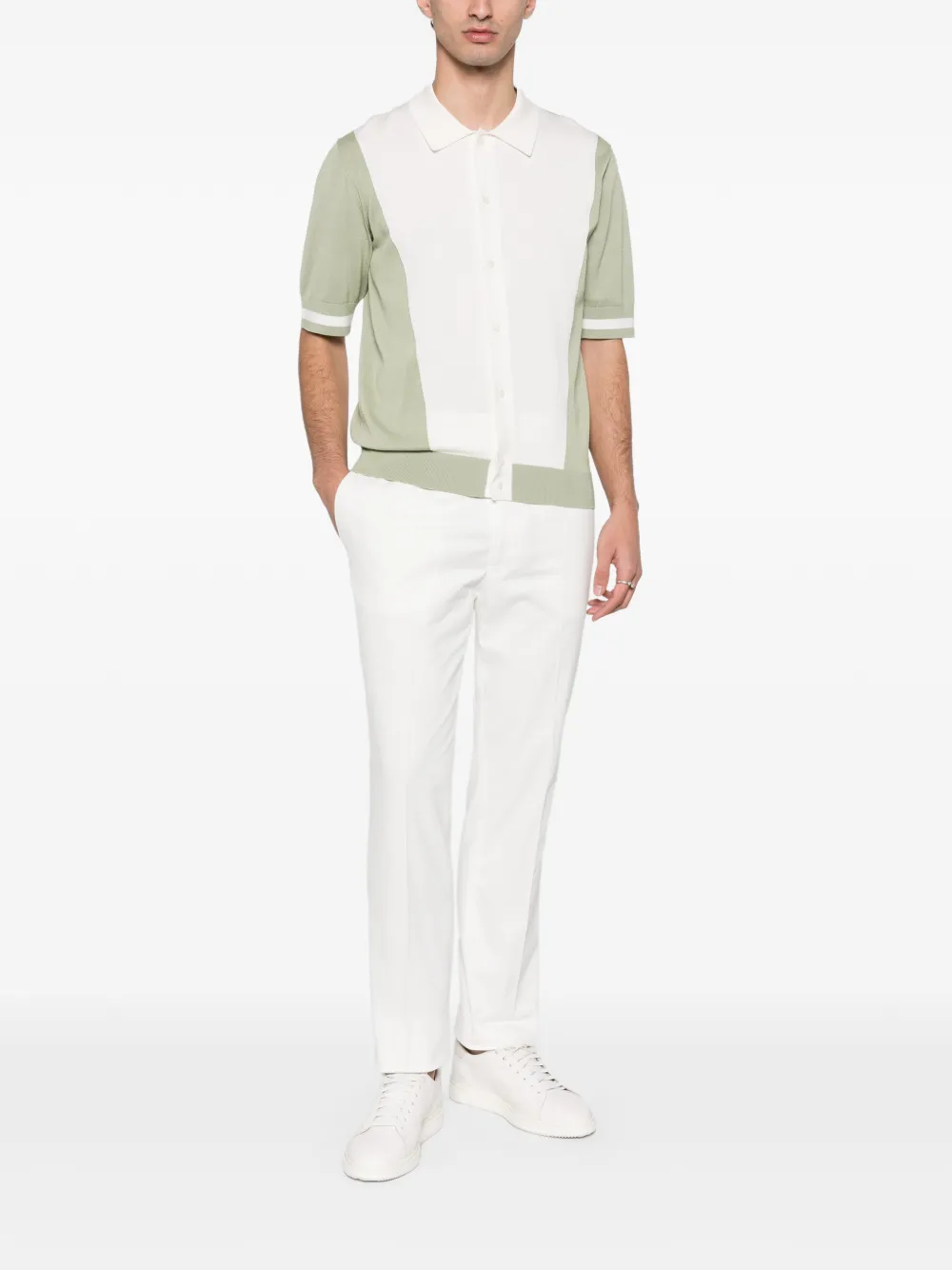 FURSAC Gebreid overhemd - Groen