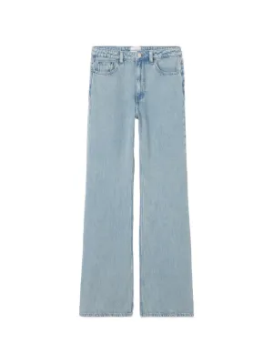High-waisted Denim Midi Skirt