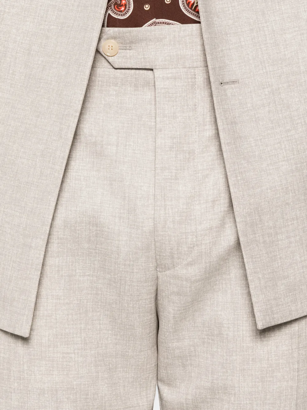 Buttoned Double-Breasted Suit