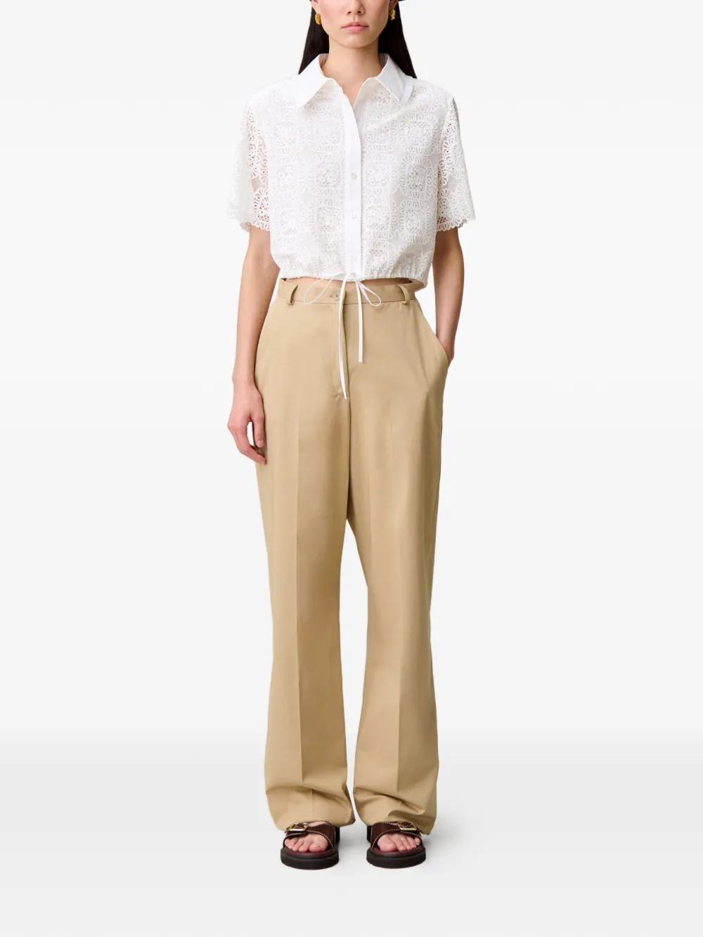 Claudie Pierlot Cropped blouse Wit