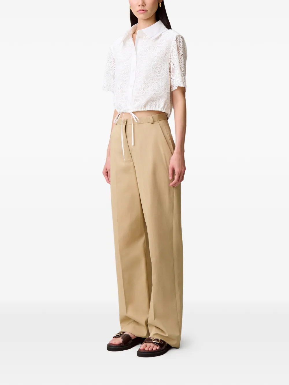 Claudie Pierlot Cropped blouse Wit