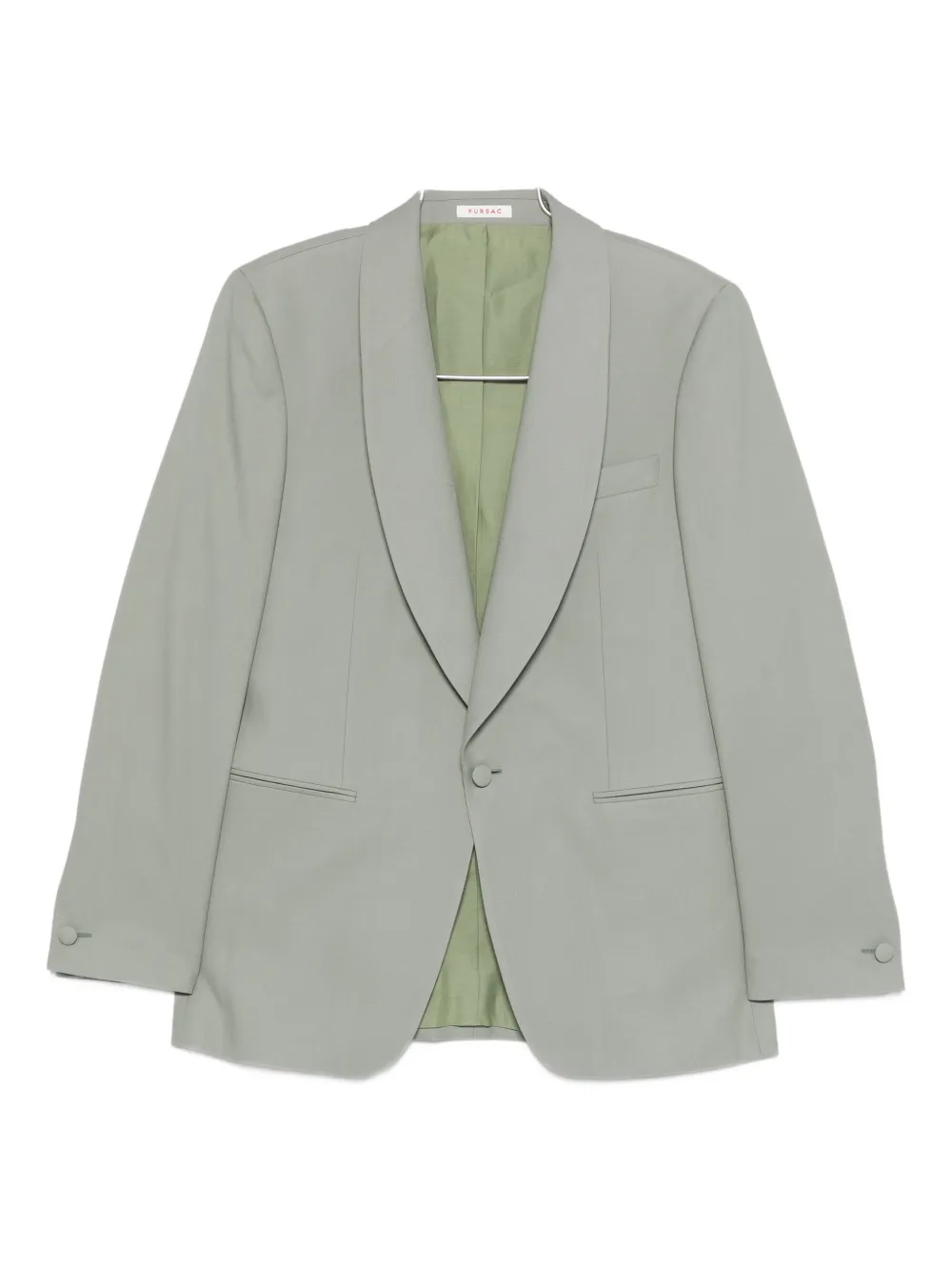 Fursac Shawl-lapel Blazer In Green