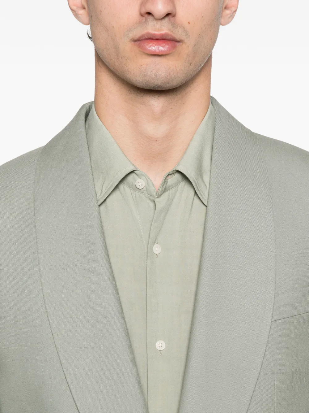 FURSAC Blazer met sjaalrevers Groen