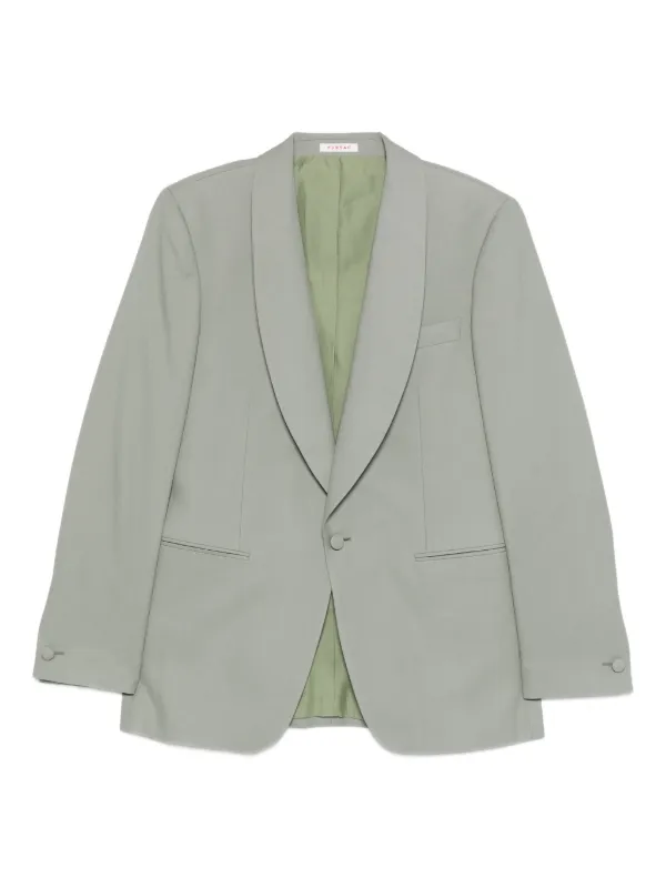 FURSAC Shawl-lapel Blazer in Green