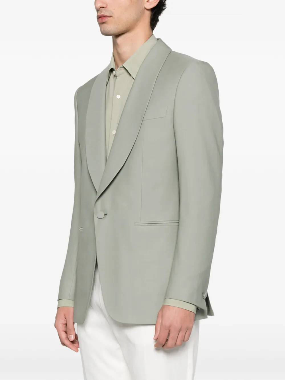  Fursac Shawl-lapel Blazer - Green 
