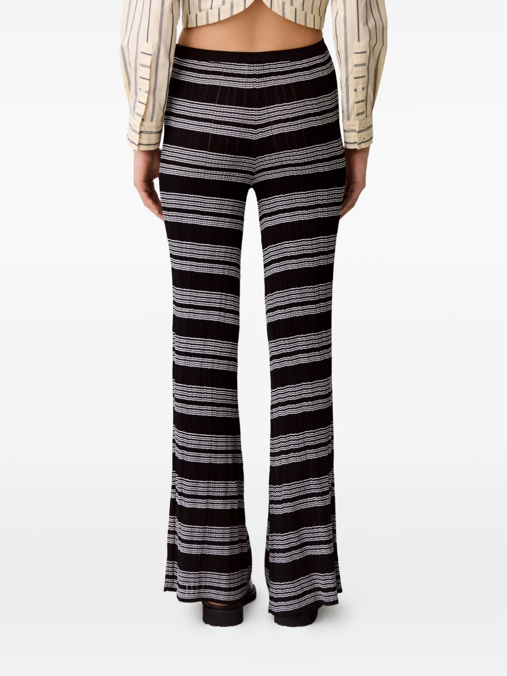 Claudie Pierlot Gestreepte broek Zwart