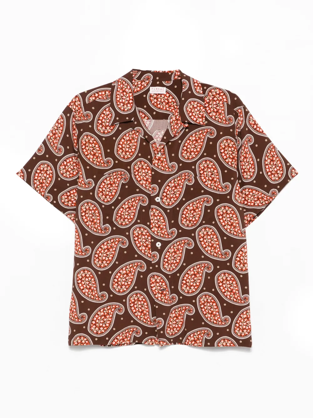 FURSAC Camicia con stampa paisley - Marrone