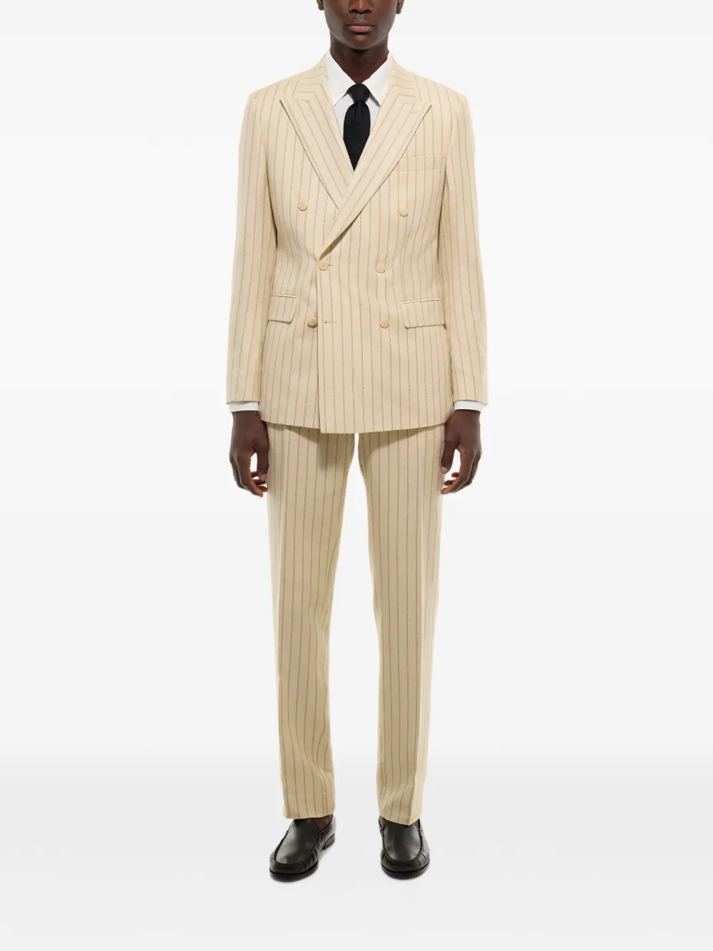 Pinstripe Double-Breasted Suit