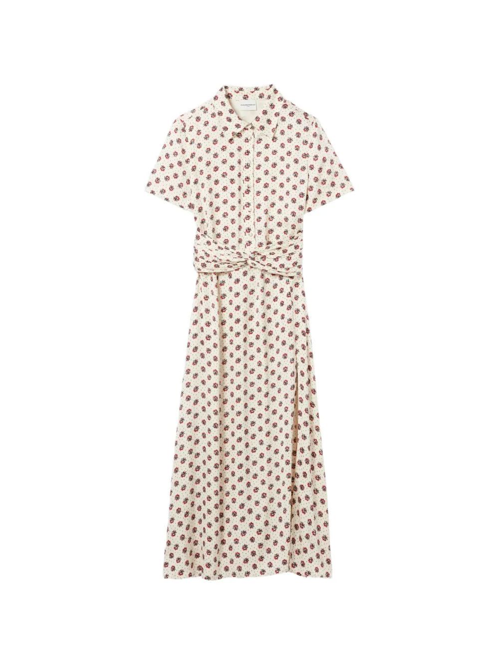 Claudie Pierlot floral knotted midi dress - Toni neutri