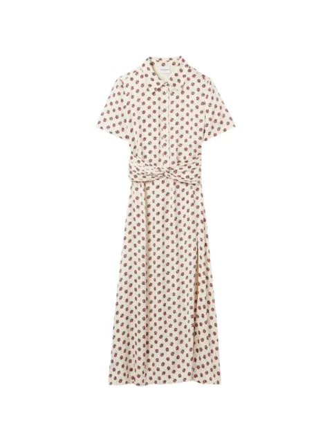 Claudie Pierlot robe mi-longue à fleurs