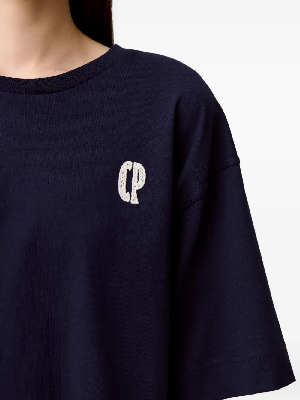 Claudie Pierlot T-shirt met geborduurd logo Blauw