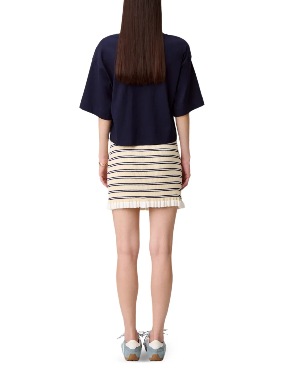 Claudie Pierlot T-shirt met geborduurd logo Blauw