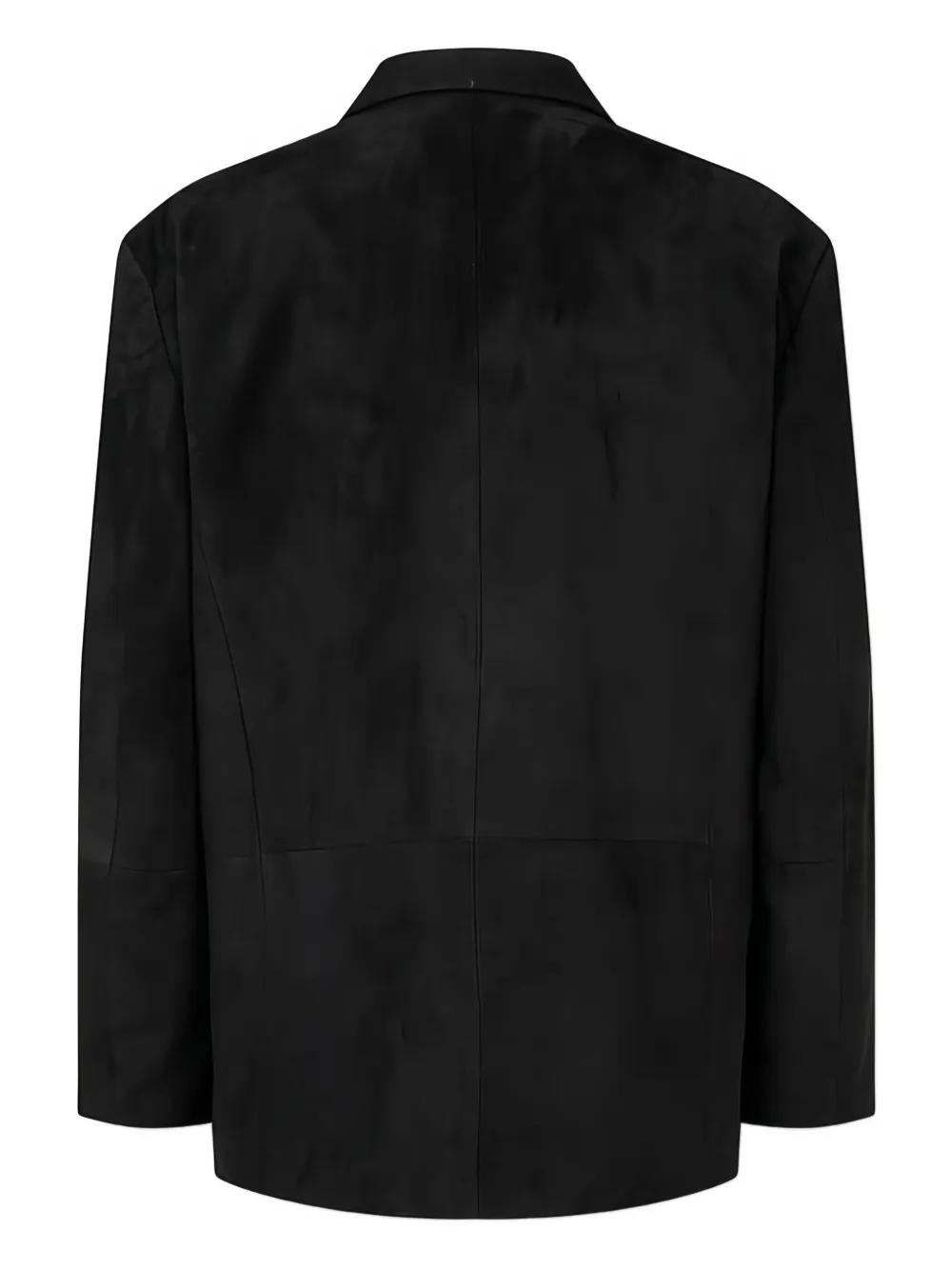 Man On The Boon. Single-breasted Suede Blazer In Black