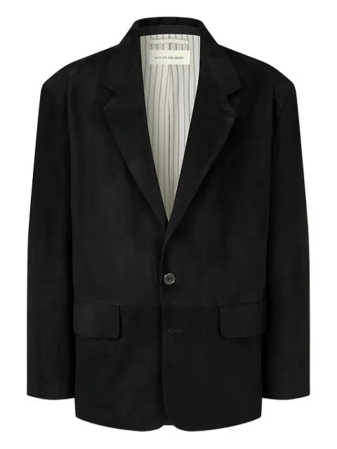 Man On The Boon. blazer en daim à simple boutonnage