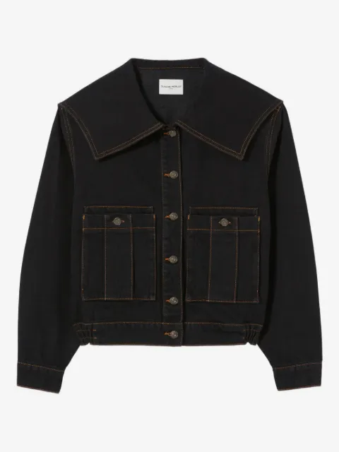 Claudie Pierlot denim sailor collar jacket