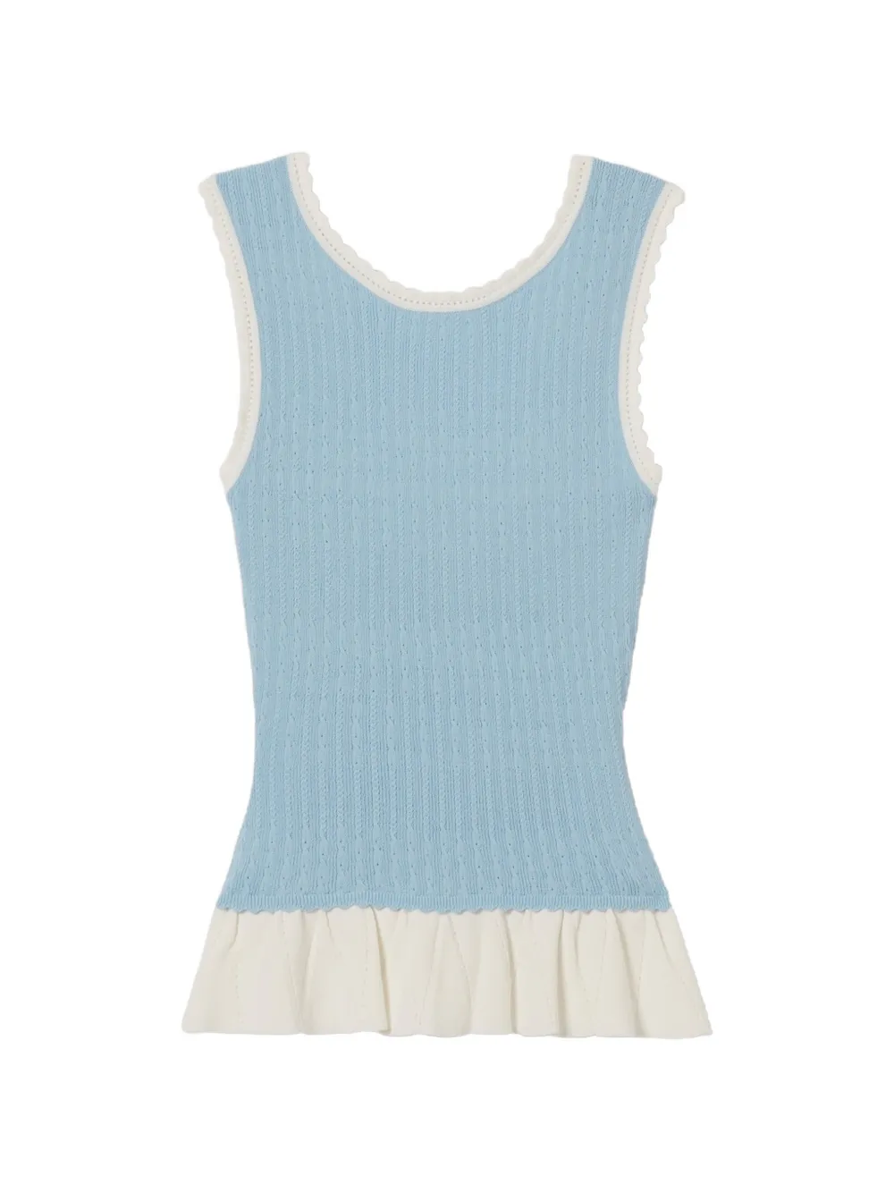 Claudie Pierlot ruffled knitted top - Blu