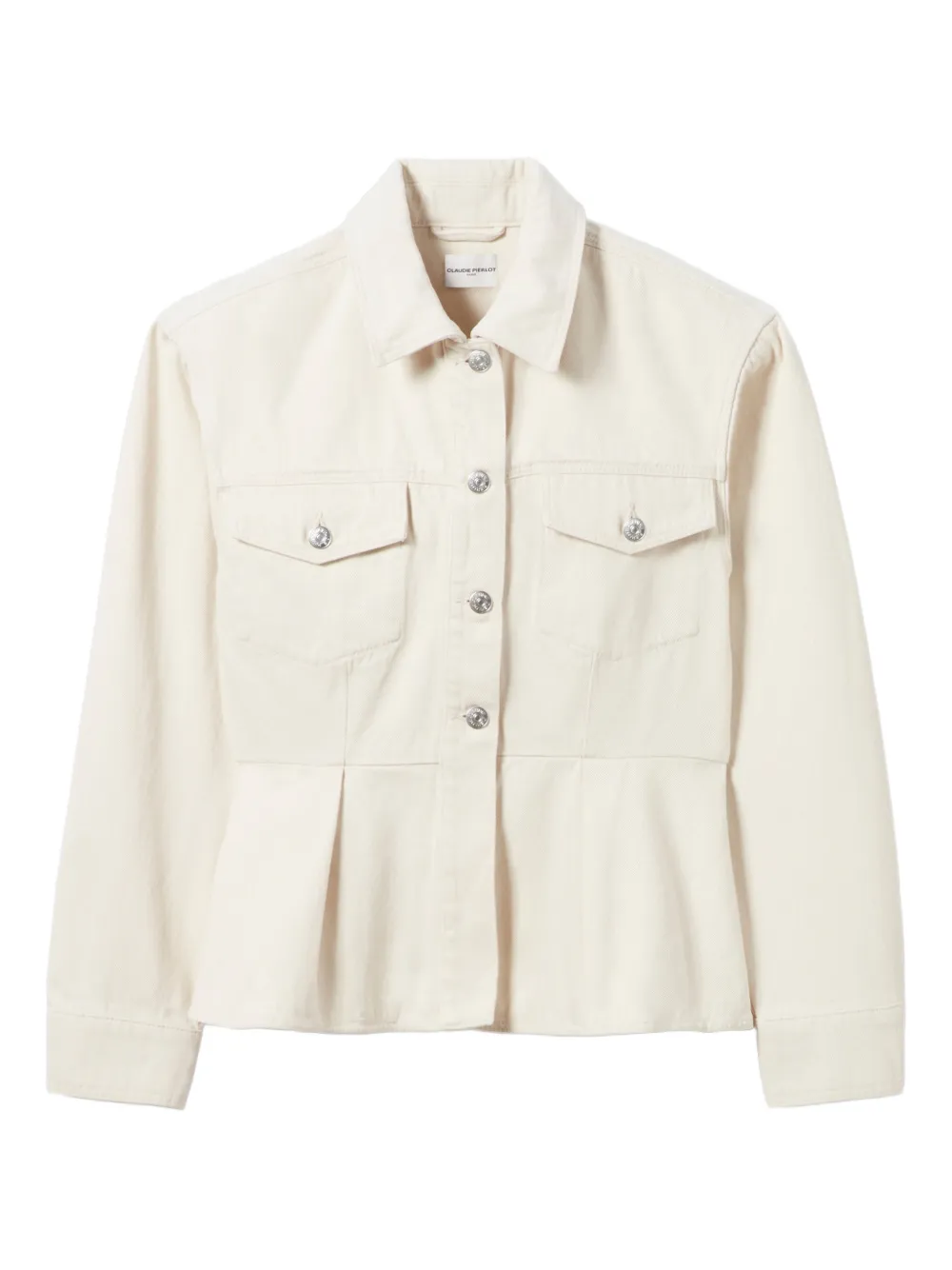 Claudie Pierlot Jeansjacke mit Taschen - Nude