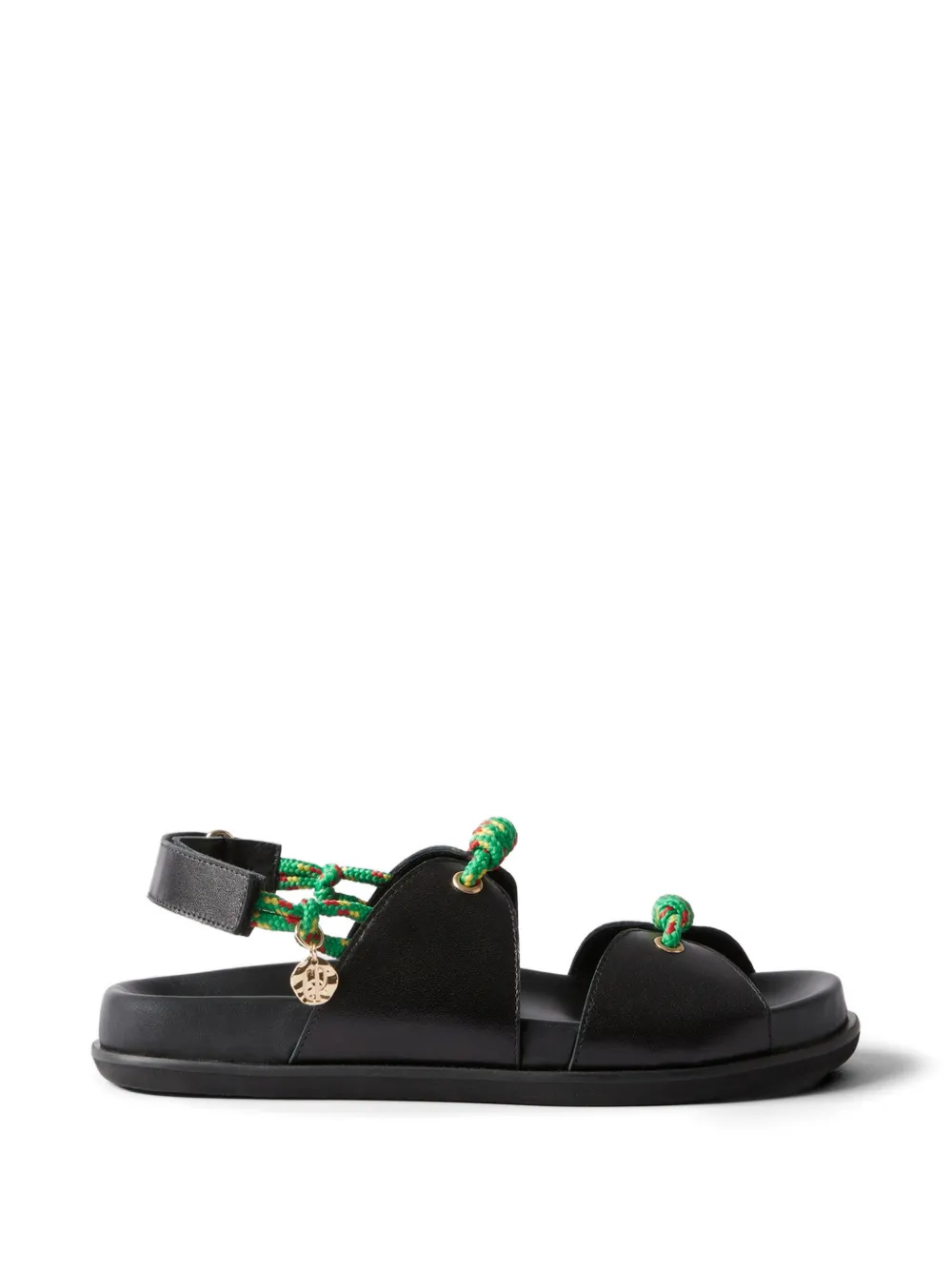 Claudie Pierlot cord charm leather sandals - Nero