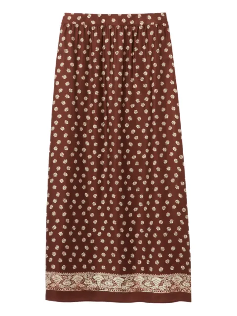 Claudie Pierlot falda midi con estampado floral