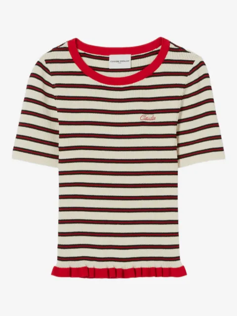 Claudie Pierlot tricolour striped T-shirt