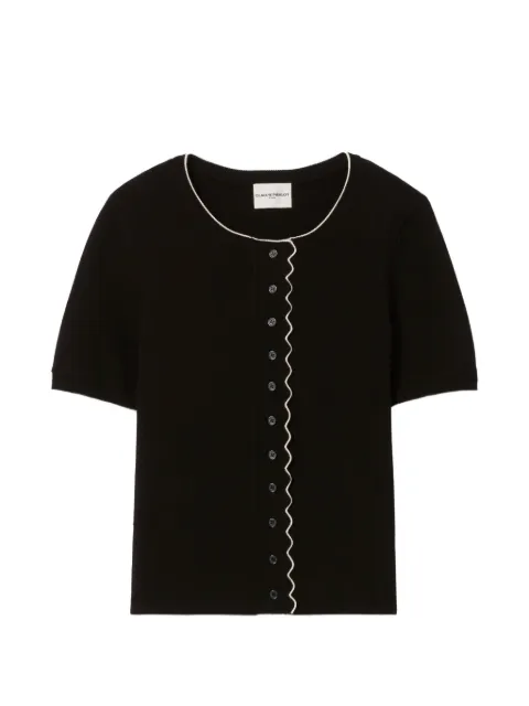 Claudie Pierlot buttoned wavy-trim cardigan