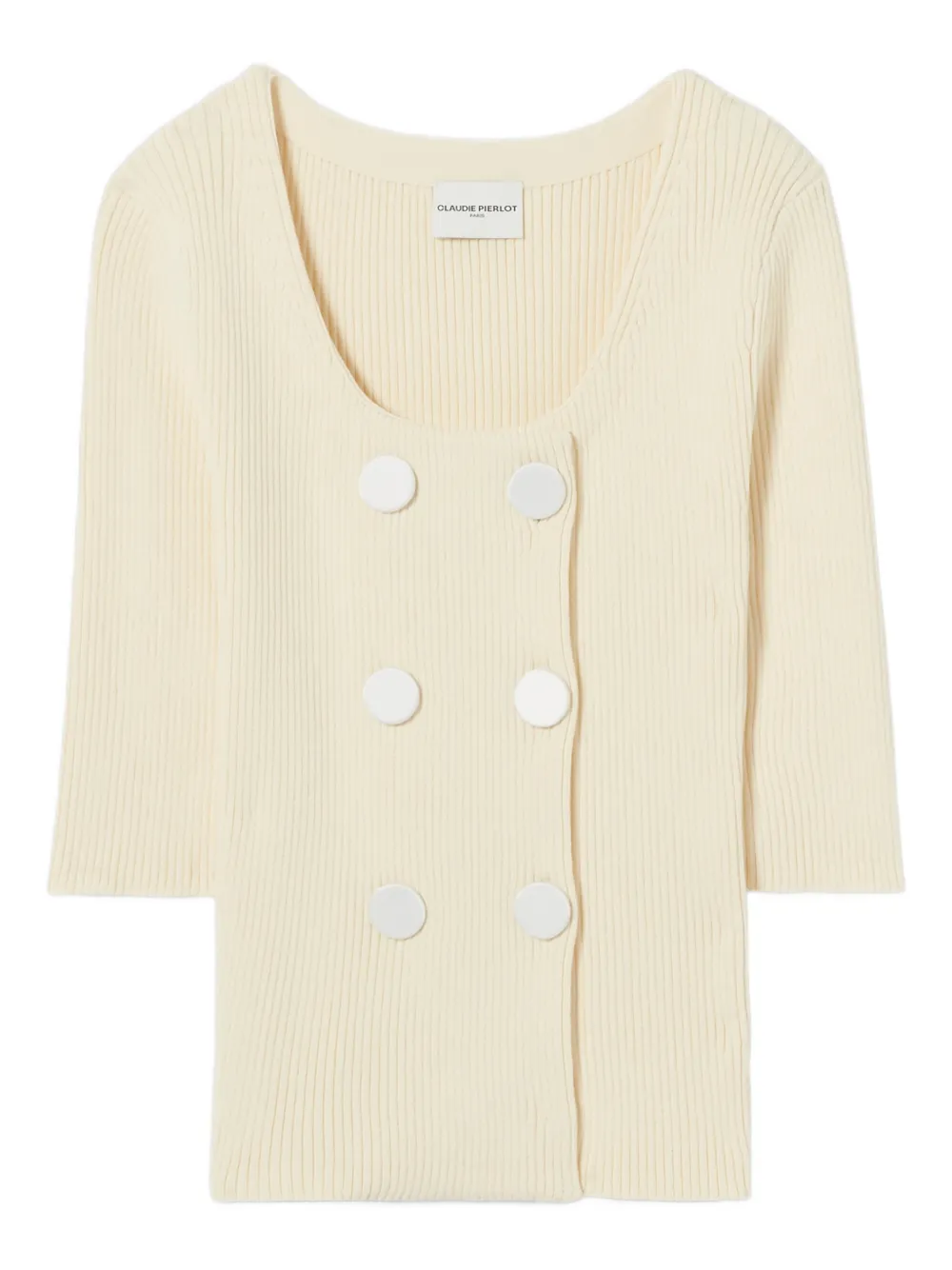 Claudie Pierlot Cardigan a coste con abbottonatura - Toni neutri