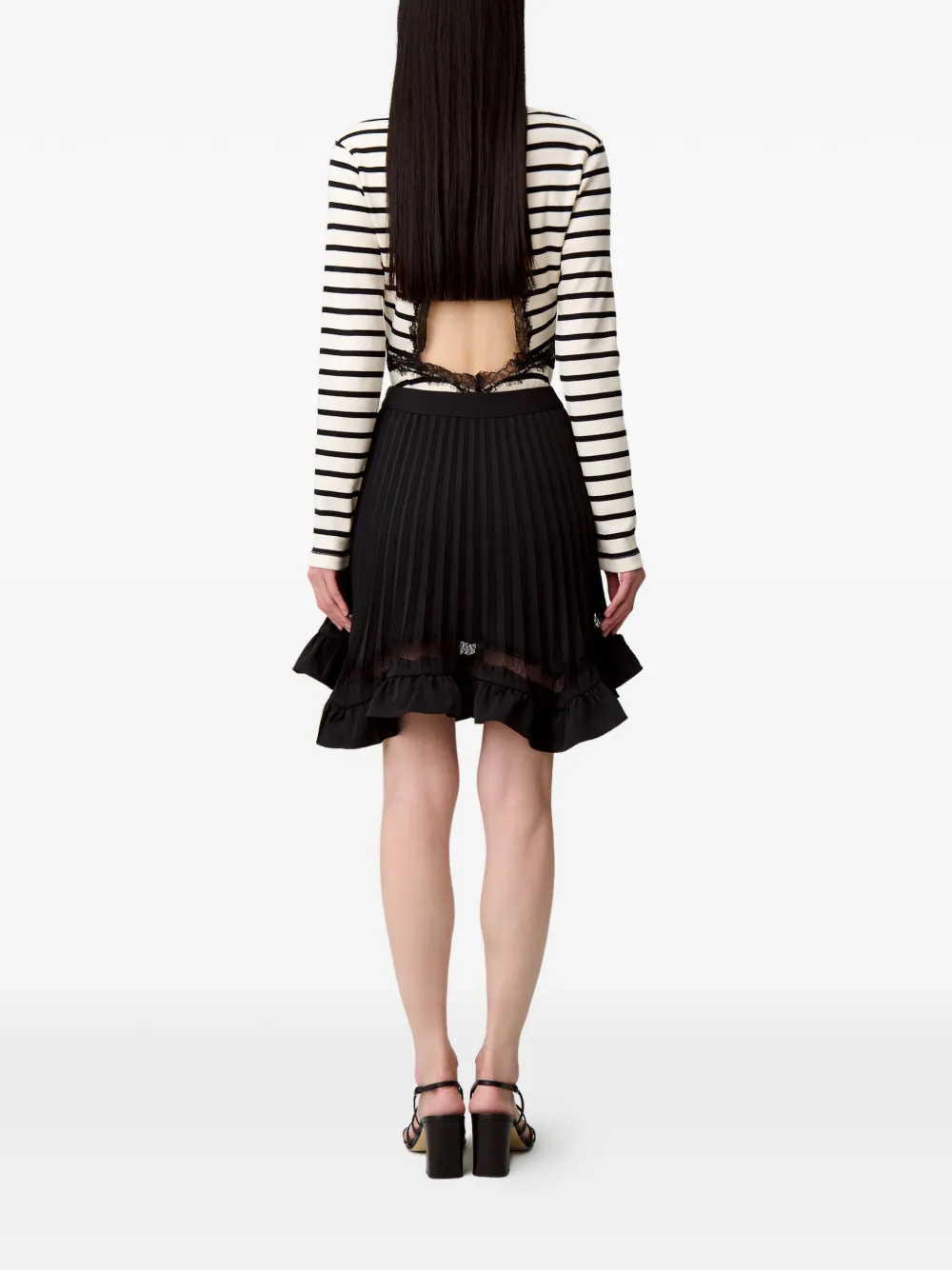 Claudie Pierlot Mini-rok met A-lijn en plooien Zwart