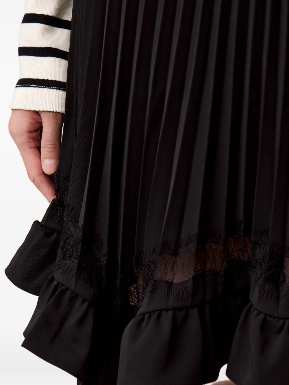 Claudie Pierlot Mini-rok met A-lijn en plooien Zwart