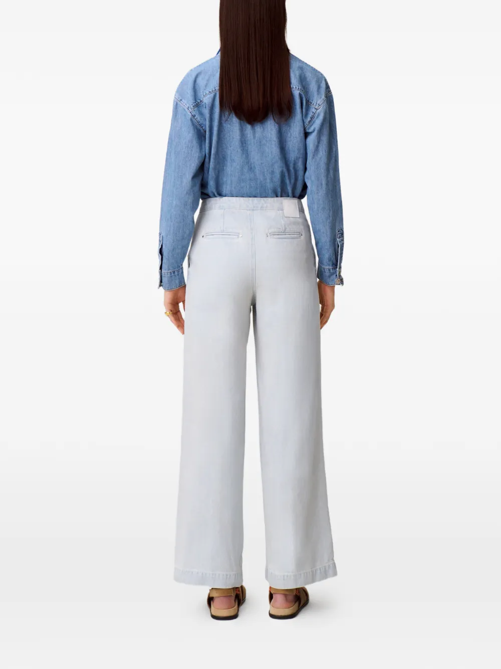  Claudie Pierlot Buttoned Wide-leg Jeans - Blue 
