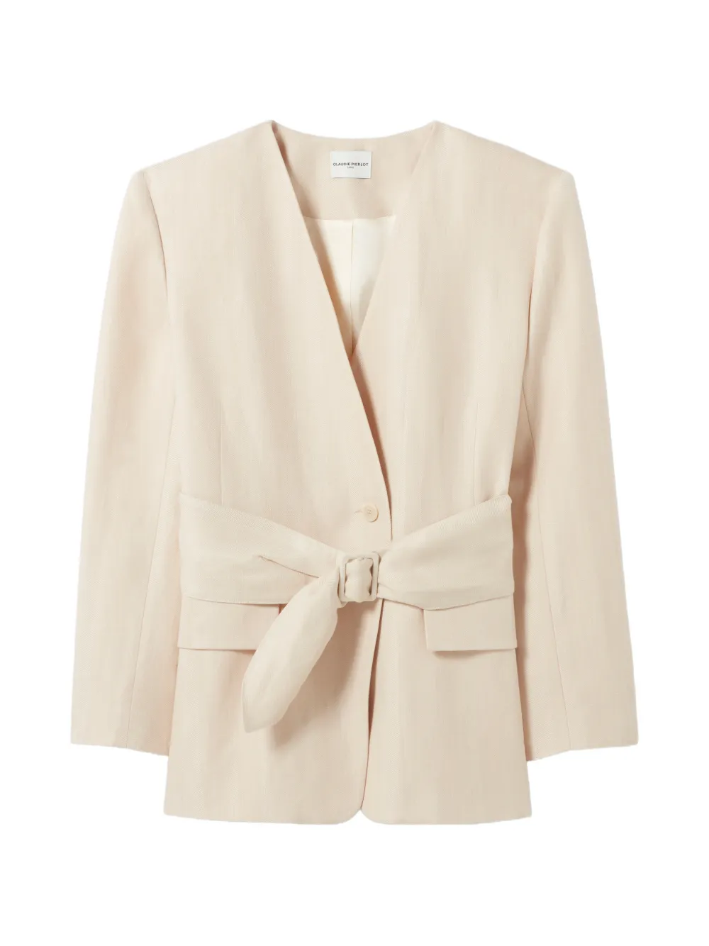 Claudie Pierlot belted pocket blazer - Toni neutri
