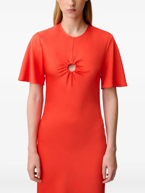 claudie pierlot red dress Long silk dress