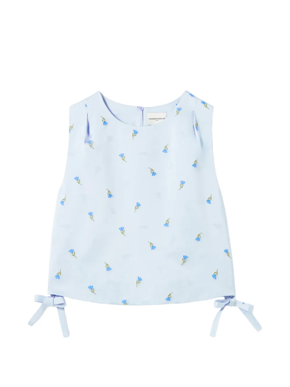 Claudie Pierlot floral-pattern tie-side top - Blu
