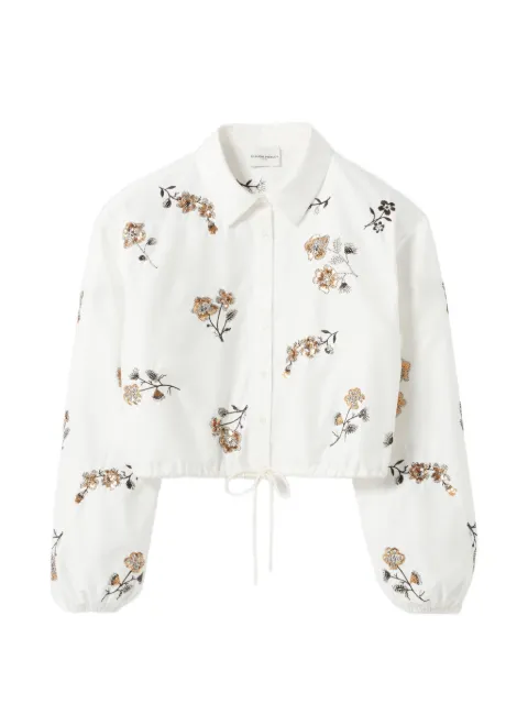 Claudie Pierlot floral drawstring shirt