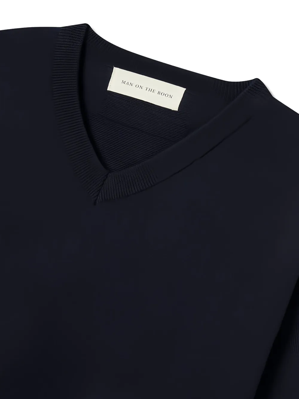 Man On The Boon. V-neck Knit Pullover In Blue