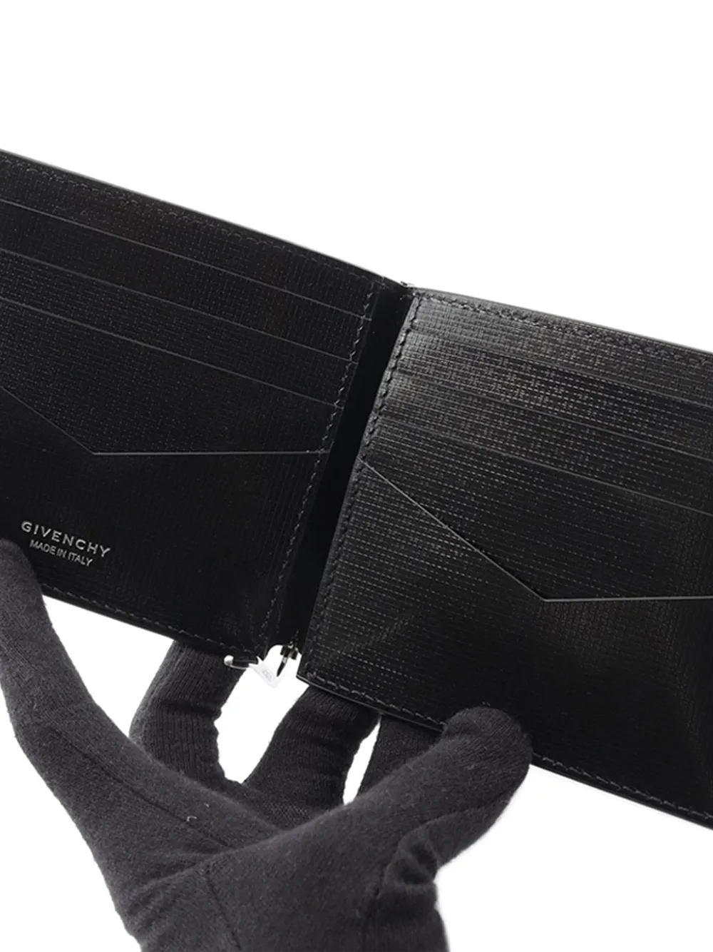 Pre-owned Givenchy 2010-2025 Leather 4g Bifold Card Holder Small Wallets In Black