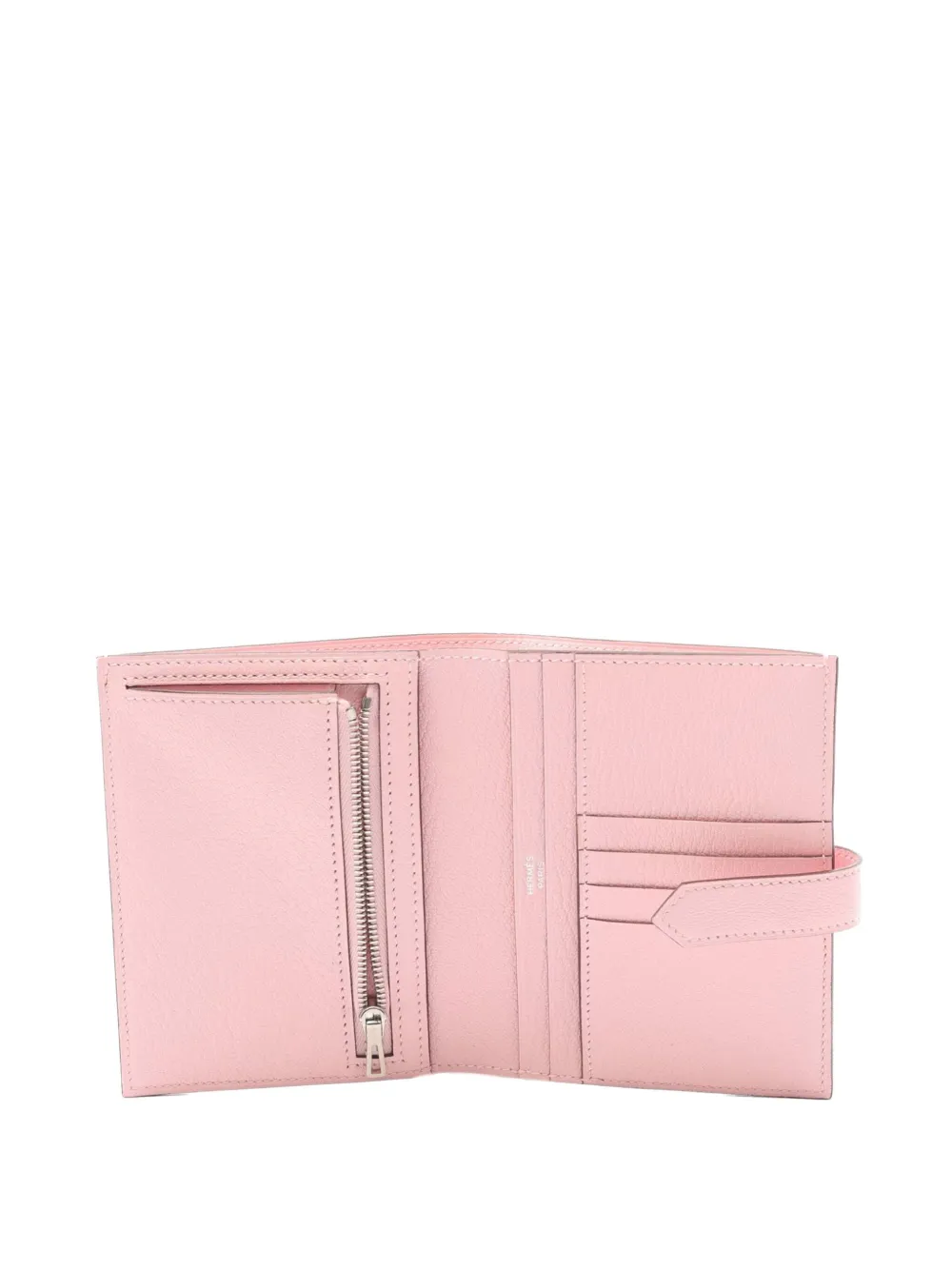 HERMES Pre-owned 2019 Epsom Bearn Compact Wallet Small Wallets In Pink
