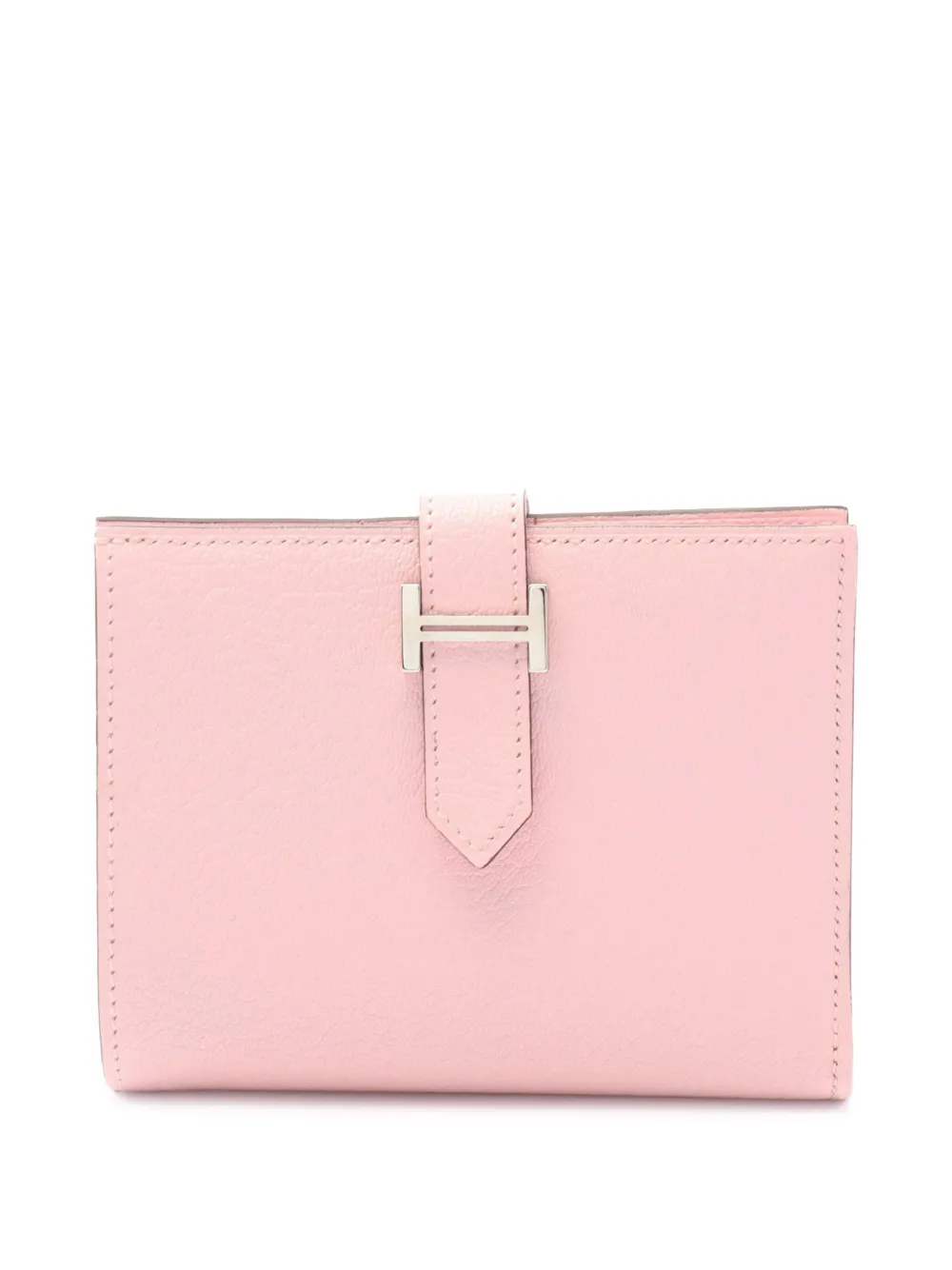 HERMES Pre-owned 2019 Epsom Bearn Compact Wallet Small Wallets In Pink