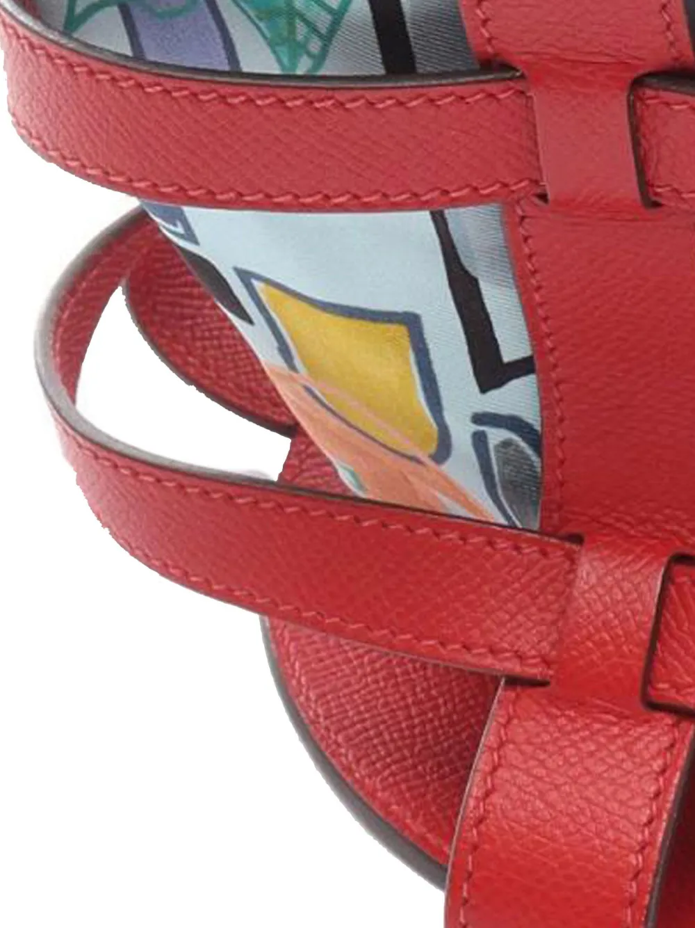 Pre-owned Hermes 2016 Epsom Silk Sac Musardine Bucket Bag In Red