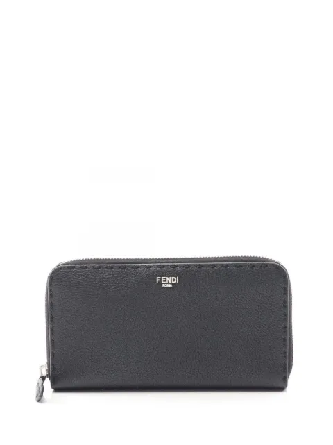 Fendi Pre-Owned 2010-2025 Leather Selleria Zippy Wallet long wallets
