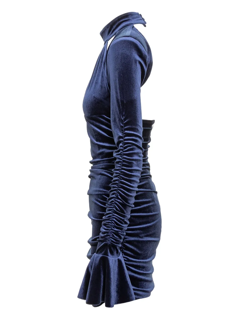 ACTUALEE Jurk met ruches - Blauw